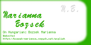 marianna bozsek business card